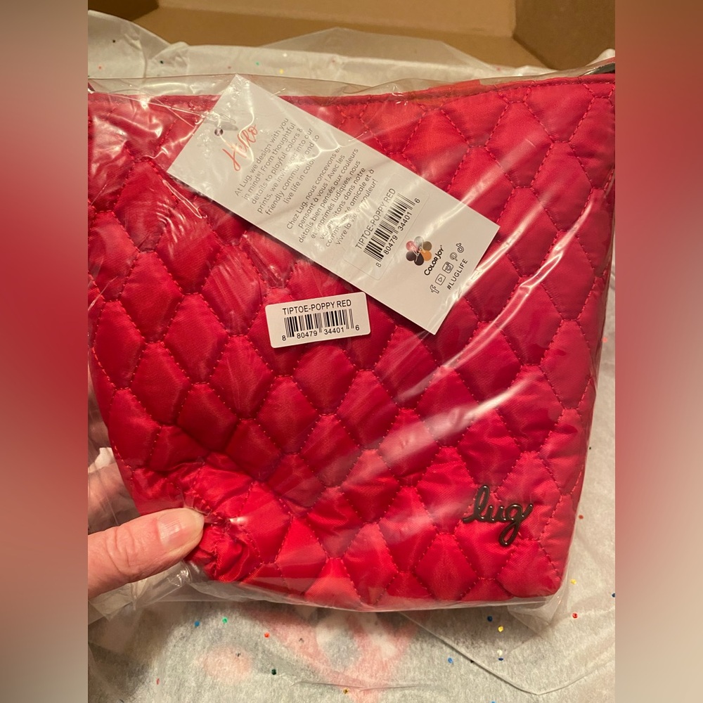 Lug Tip Toe Crossbody Bag “Poppy Red”. NWT